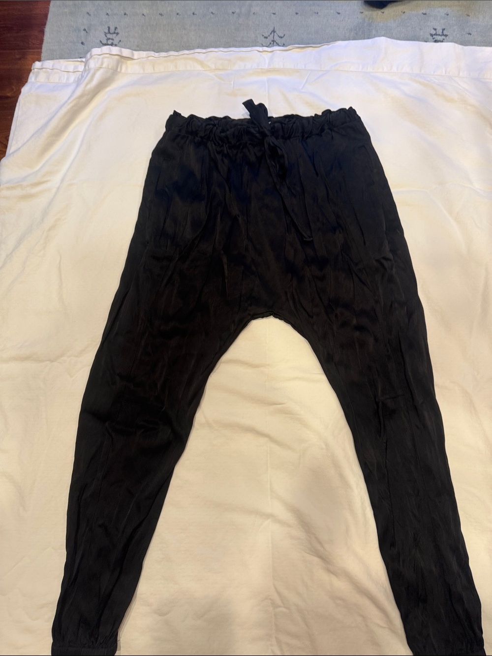Frame black satin Harem Pants size XS